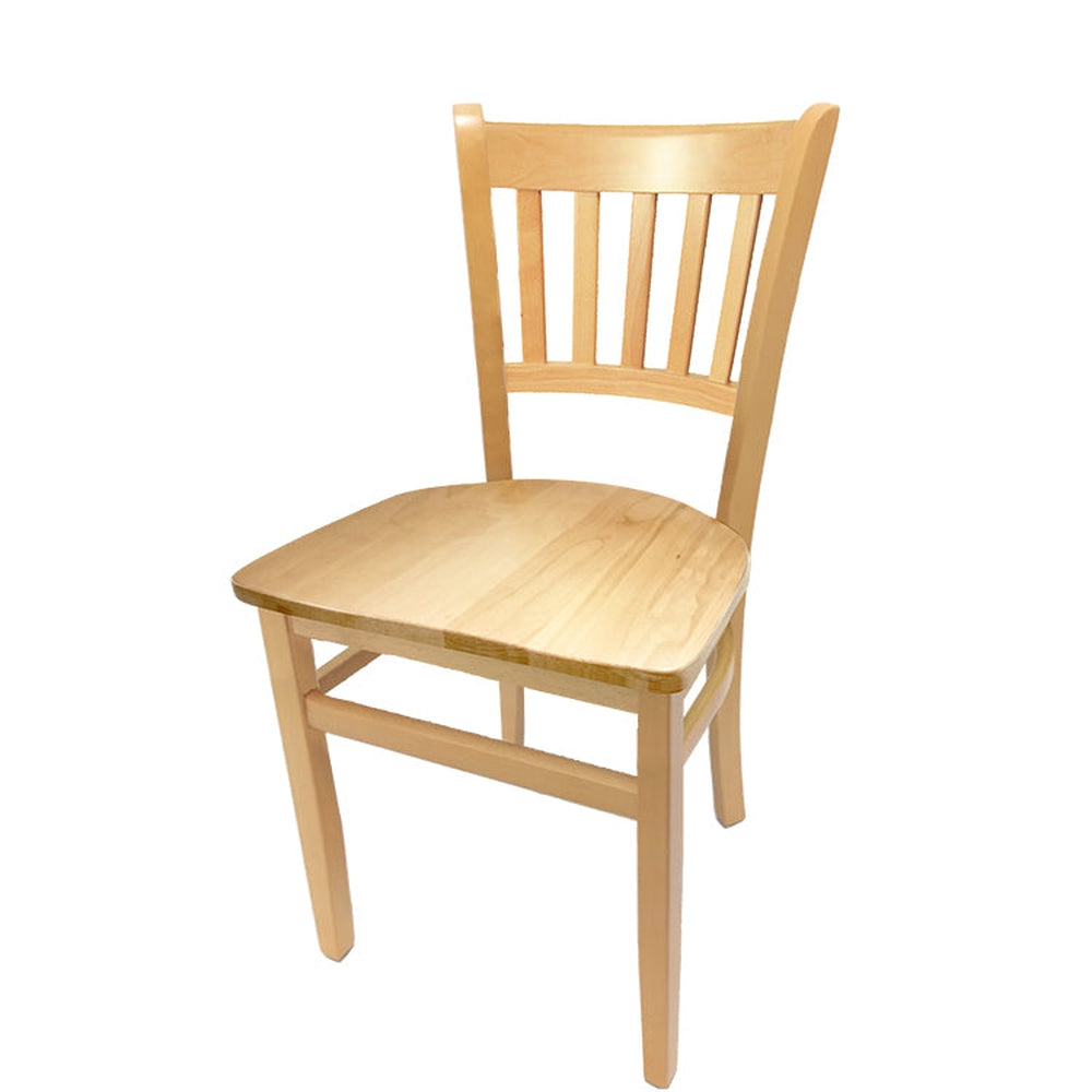 os verticalback chair with solid wood frame