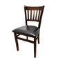 os verticalback chair with solid wood frame