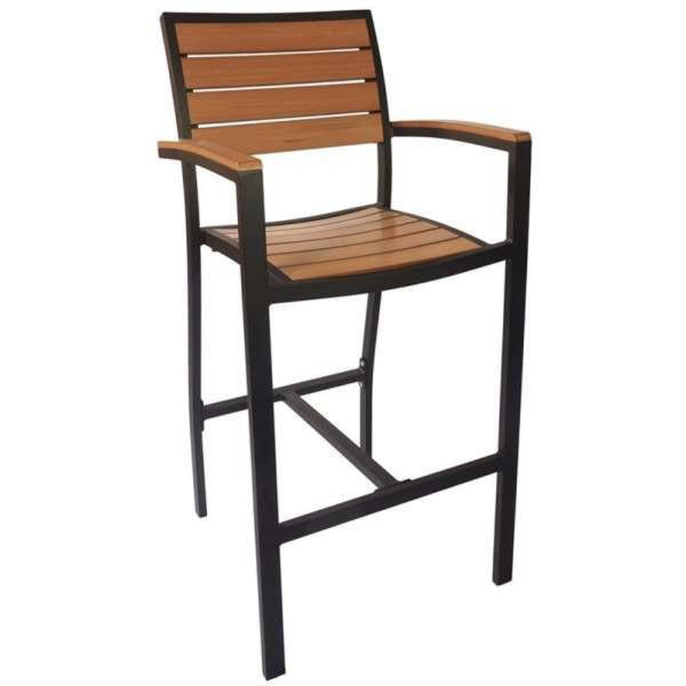 outdoor furniture largo arm barstool bfm ph101btk